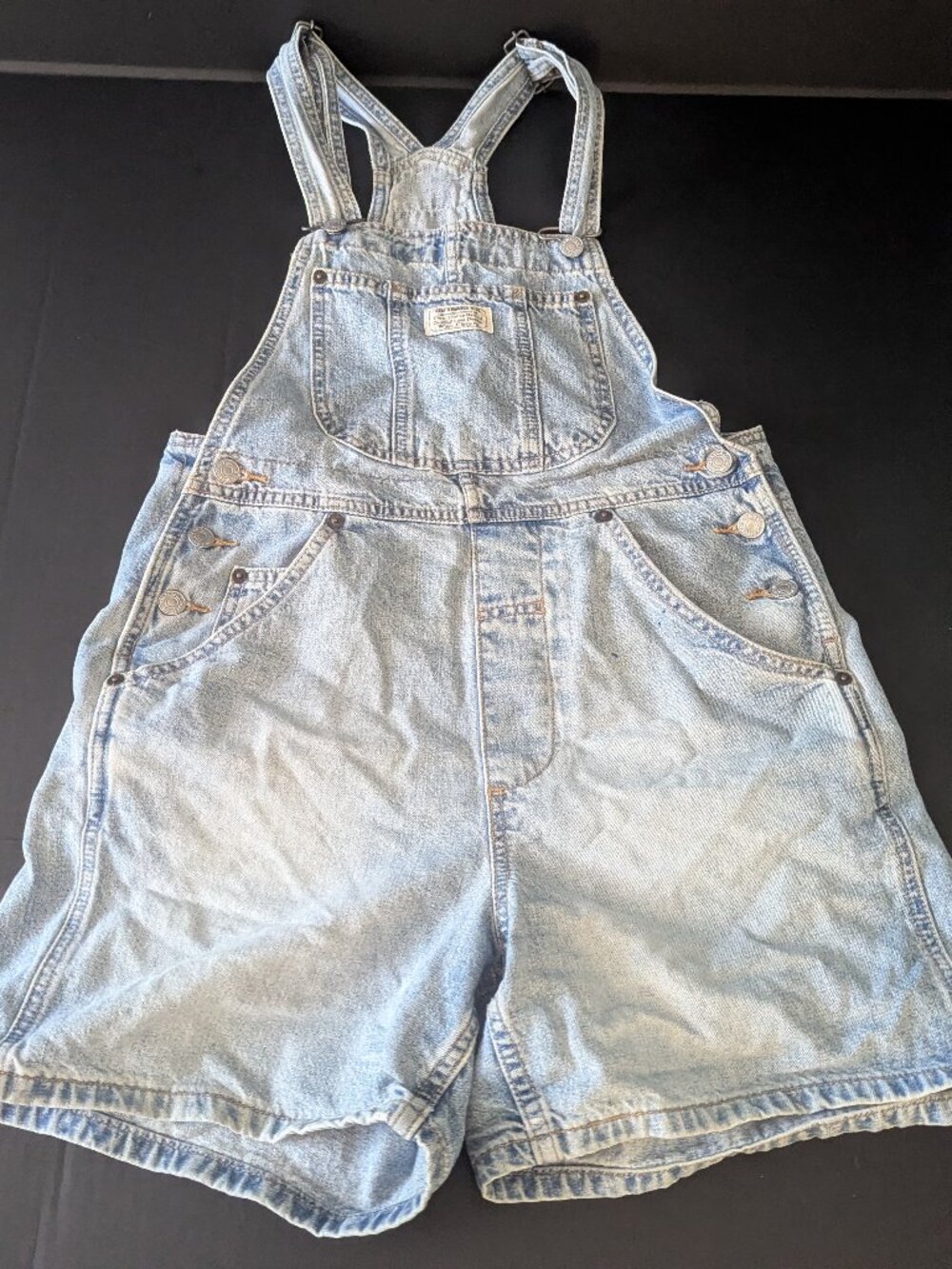 Women's Levi's Vintage Demin Shorts Overalls Size Small
